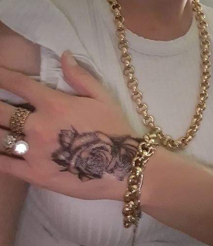 Customer photo review of CURB CHAIN (GOLD) 4MM