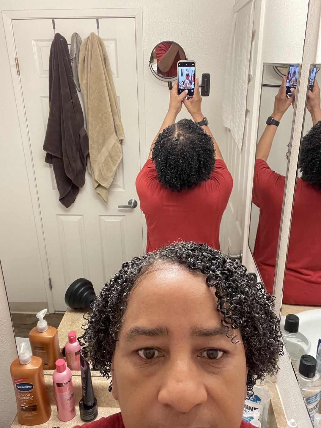 Customer photo review of Curly Hair Grape Seed Conditioner with Ultra Slip and Lavender Fragrance