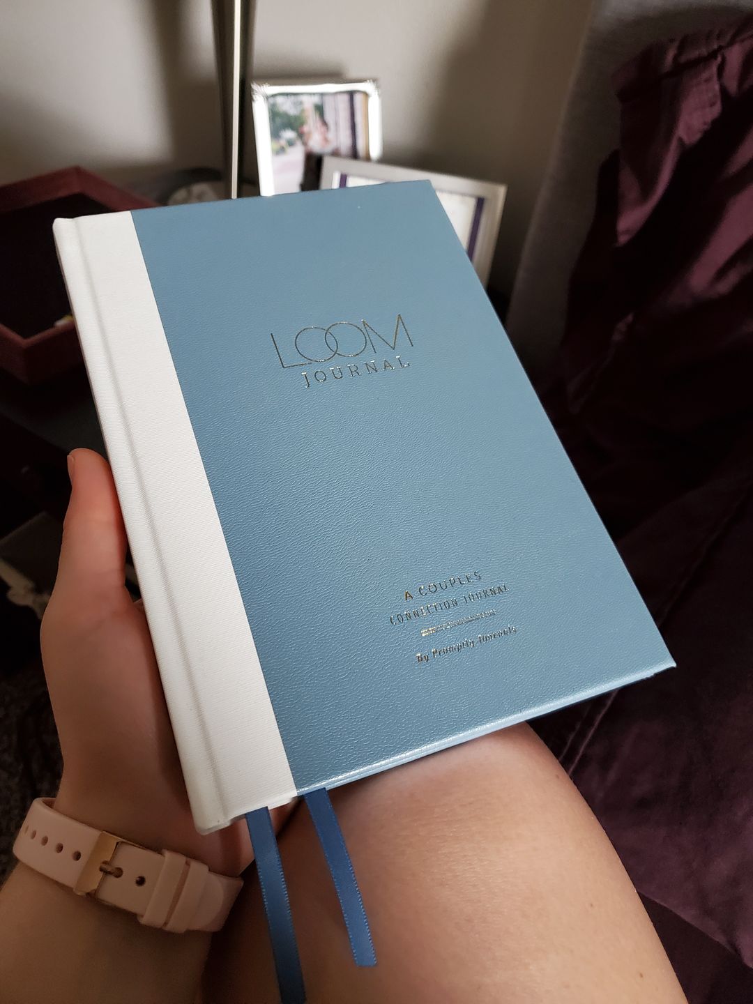 Customer photo review of Loom Couples - Dusty Blue