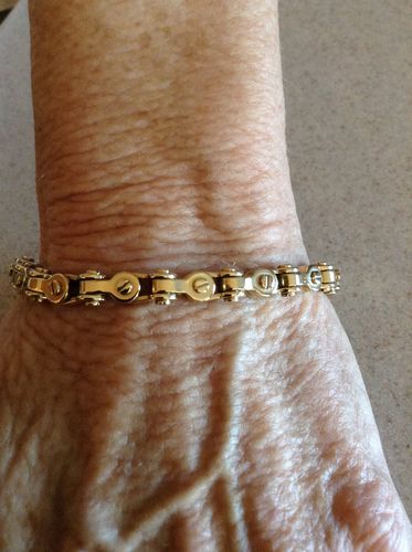 Customer photo review of Modern Bicycle Chain Bracelet