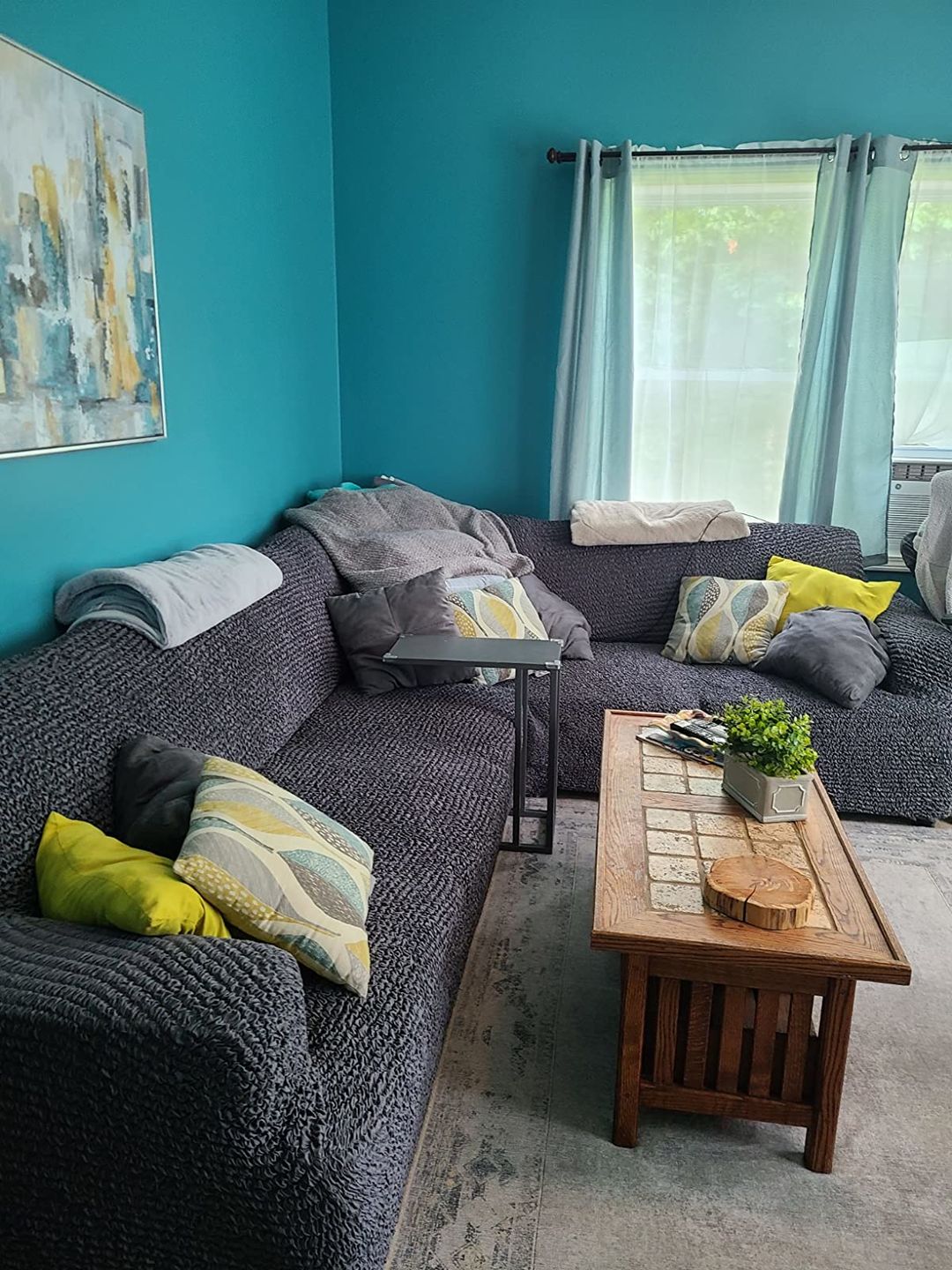 Customer photo review of Corner Sofa Slipcover, Comfort Collection