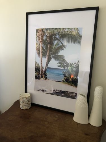 Customer photo review of Summer Days - Photographic Tropical Island Beach Palm Boho Wall Art Print