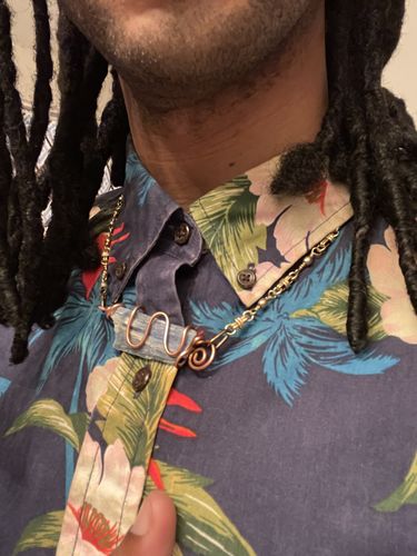 Customer photo review of BLUE KYANITE Pendant | I EXPRESS MYSELF