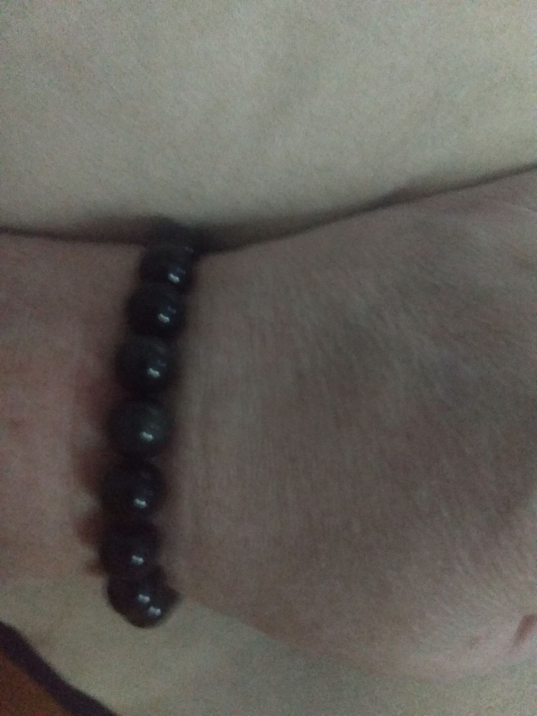 Customer photo review of Anti-stress Rainbow Obsidian Bracelet