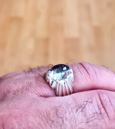 Customer photo review of Dur e Najaf Ring Silver | خاتم در النجف الاصلي | AlAliGems | Genuine Dur E Najaf Stone Ring | Silver 925