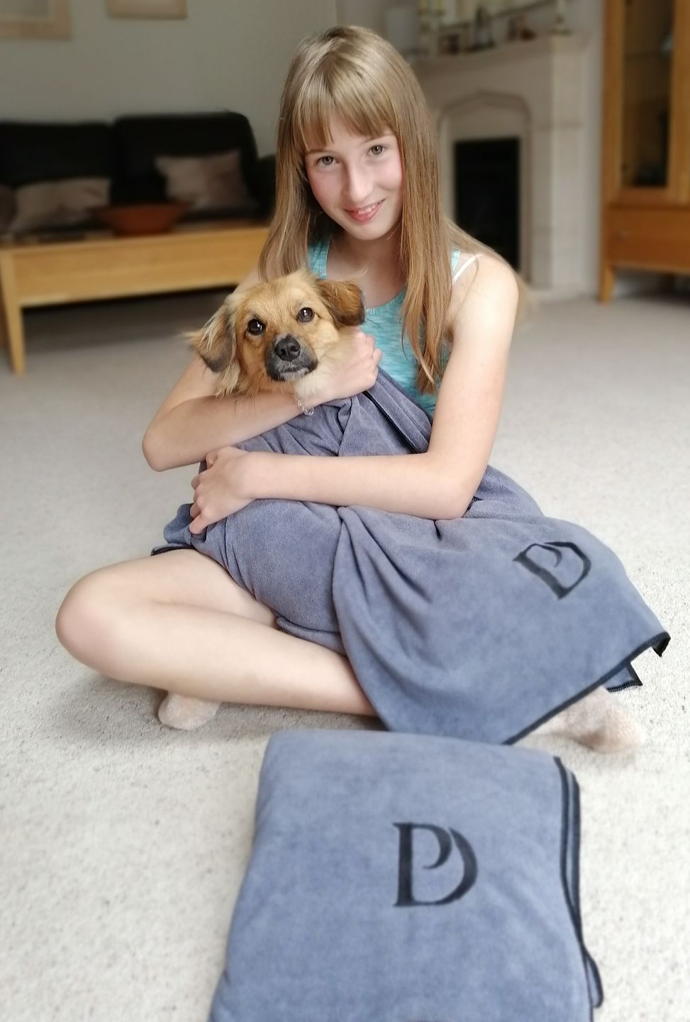 Customer photo review of Luxury Dog Towel