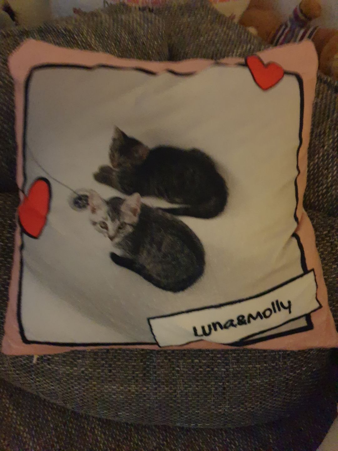 Customer photo review of Fotokissen mit Herzchen - Individuelles Kissen