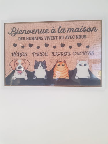 Customer photo review of Tapis Personnalisé "Bienvenue à la maison"