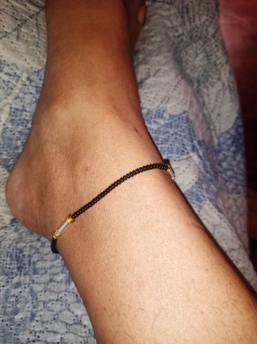 Customer photo review of Ebony Black Anklet - Single