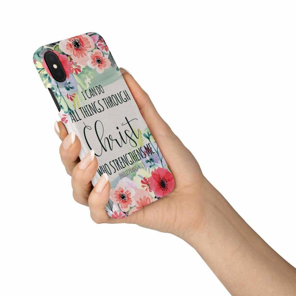 Customer photo review of I can do all things through Christ Philippians 4:13 phone case