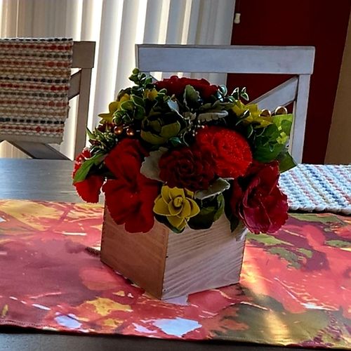 Customer photo review of Custom-Colored Wedding Centerpiece