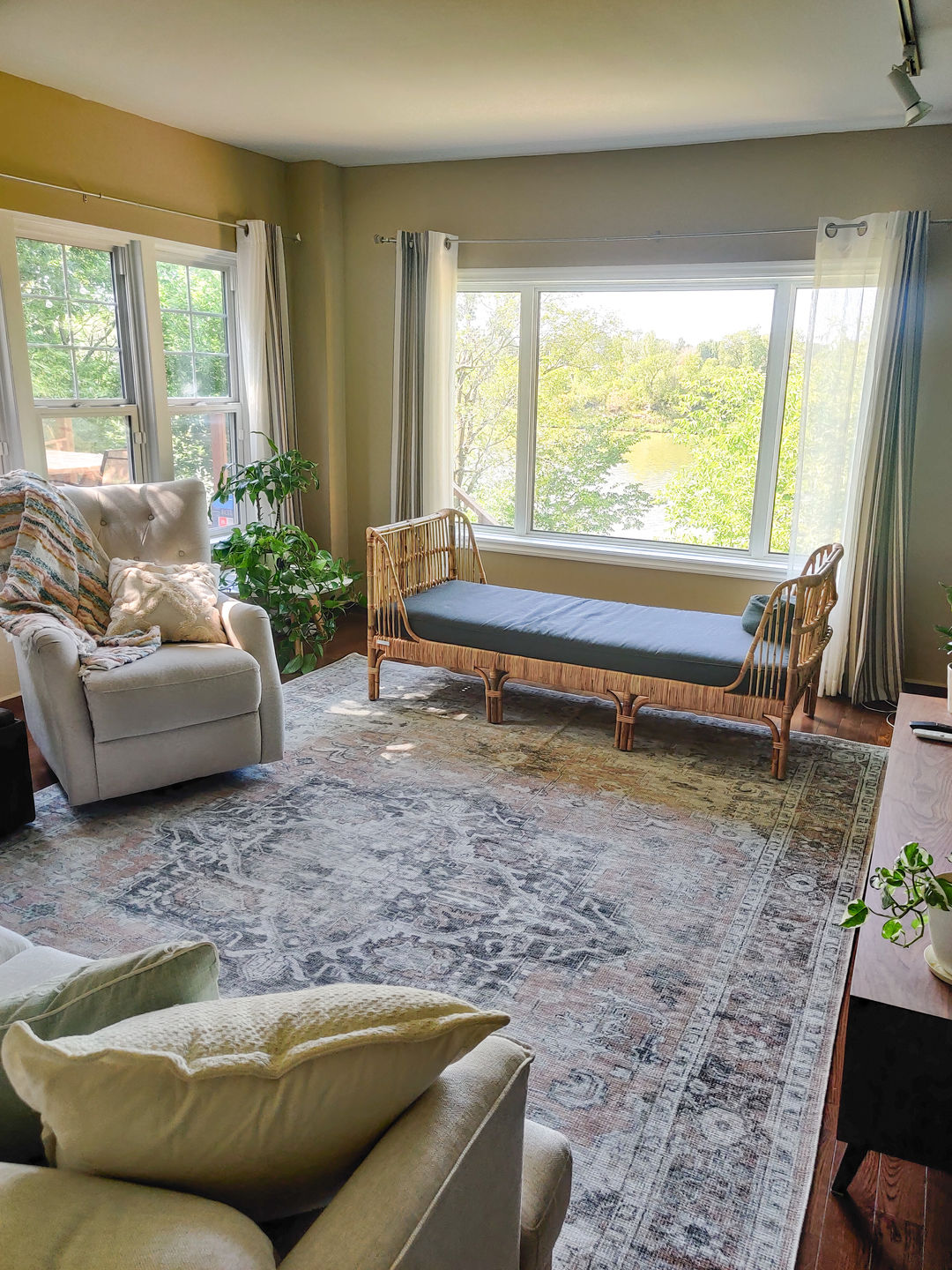 Customer photo review of Distressed Vintage Cezanne Blush Area Rug