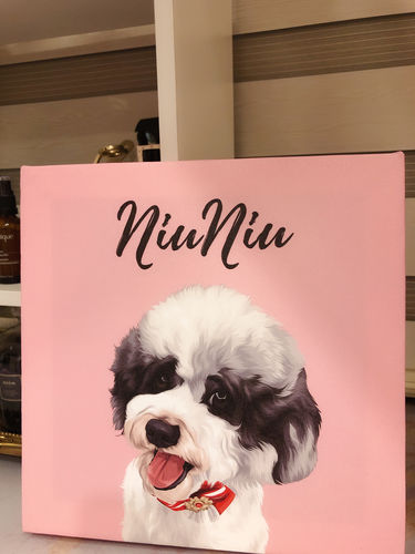 Customer photo review of 【客製】手繪寵物 無框畫