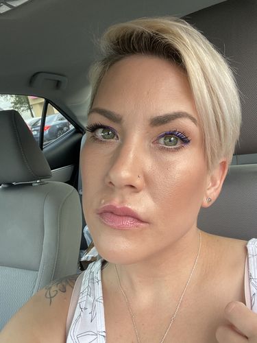 Customer photo review of Icoloured® Polar Lights Yellow-Green Colored Contact Lenses