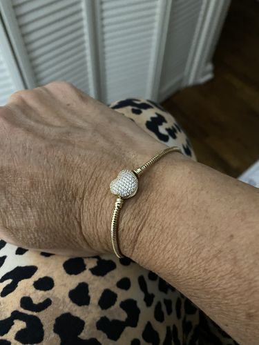 Customer photo review of *NEW* 14k Women Charm's Bracelet (7” Inches) - JTJ™