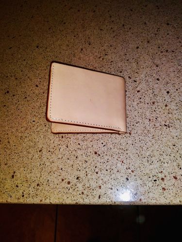 Customer photo review of Blemished | No.55 | 'Natural Oak' Men's Leather Bill Fold Wallet