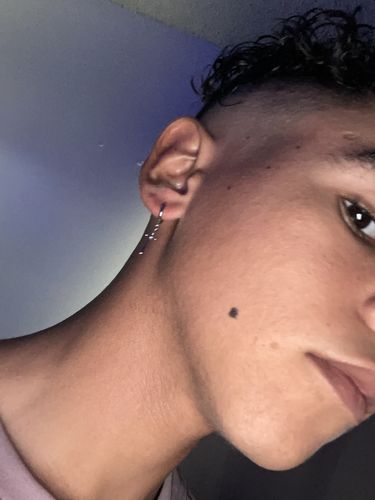Customer photo review of Dagger Earring (Silver)