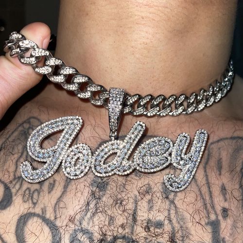 Customer photo review of Cursive 2.0 Custom Nameplate