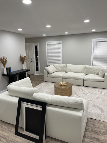 Customer photo review of SKY LINEN PLUSH MODULAR 5 PIECE SECTIONAL