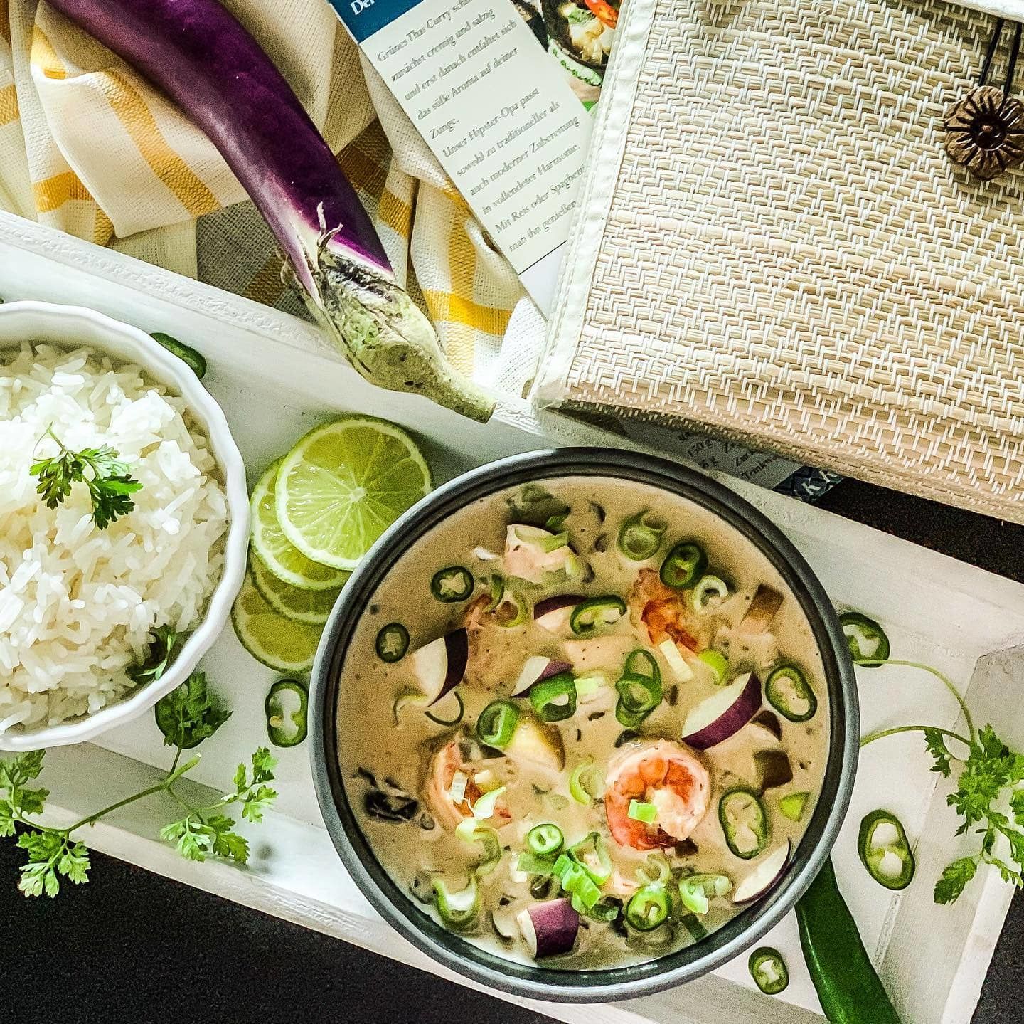 Customer photo review of Grünes Thai Curry Kochbox (für 3-4 Portionen) in der Schilfgrastasche