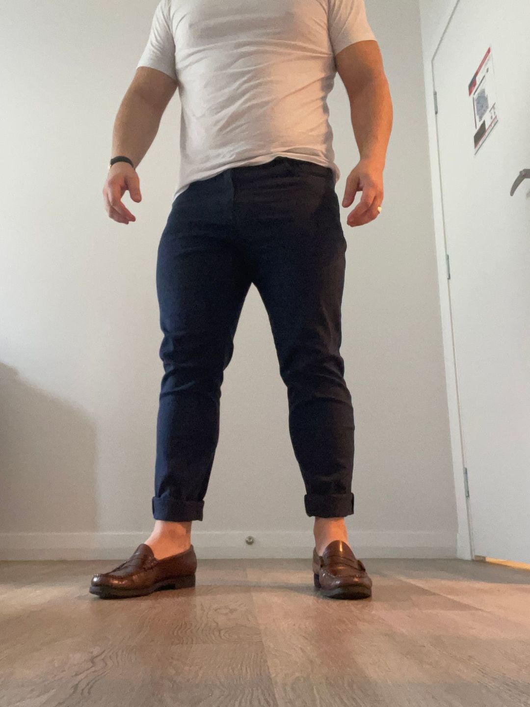 Customer photo review of Ultra Stretch Chino Jeans - Navy