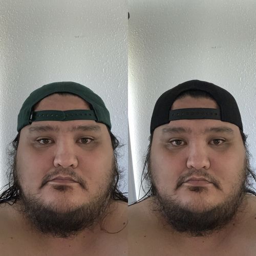 Customer photo review of Blank Snapback - Black