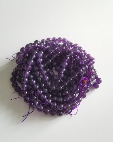 Customer photo review of 15.5" 8mm AAA natural amethyst round beads, middle purple crystal quartz