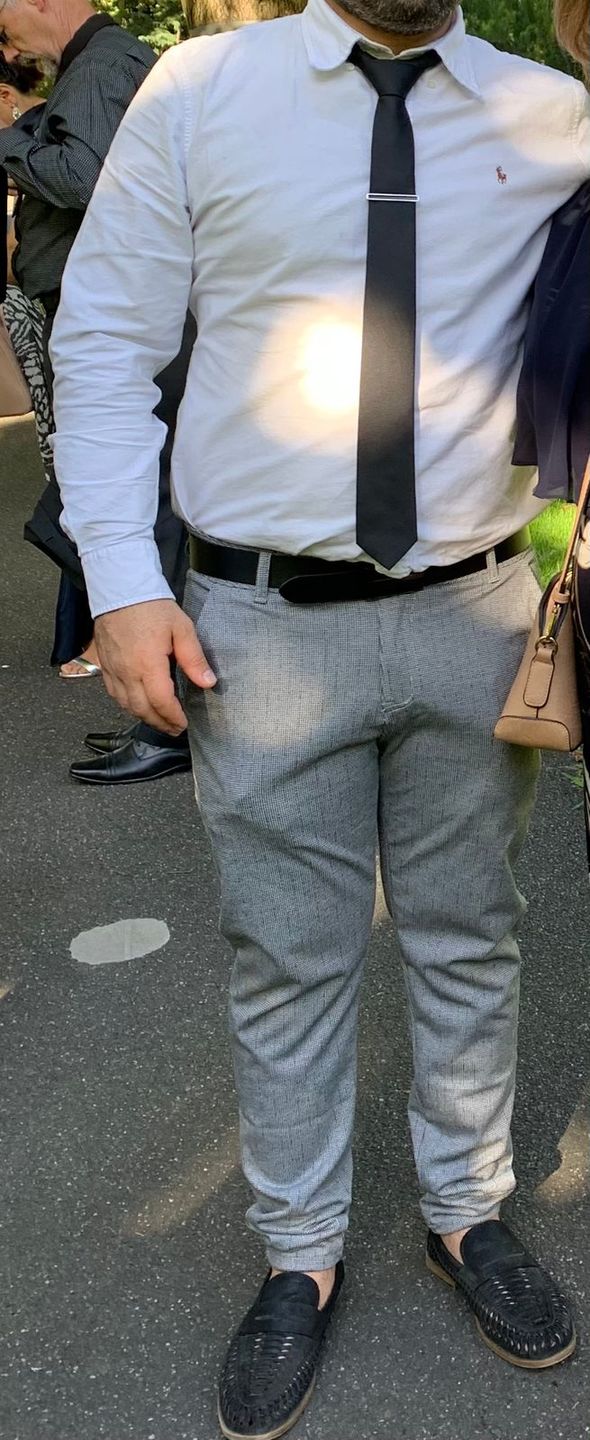 Customer photo review of Ultra Stretch Chino Pants - Eclipse Grey