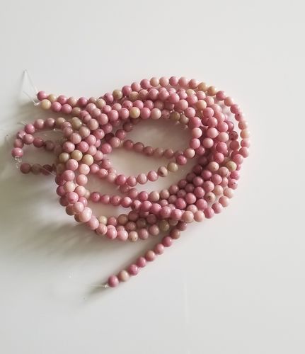 Customer photo review of 15.5" natural Rhodonite 4mm/6mm round beads, red semi-precious stone,rhodonite jasper