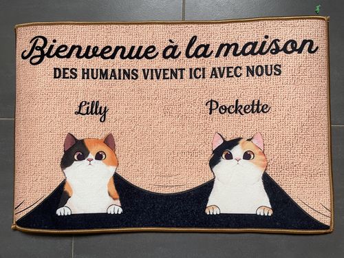 Customer photo review of Tapis Personnalisé "Bienvenue à la maison"
