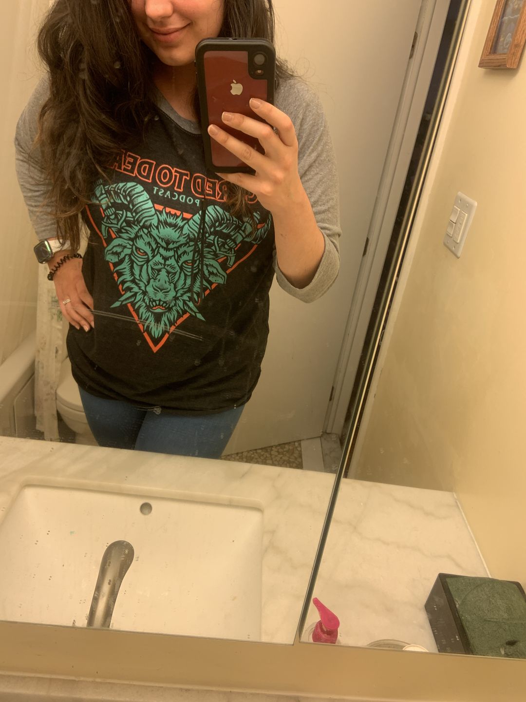 Customer photo review of Demon Knight Baseball Tee
