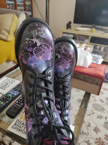 Customer photo review of Skull Butterfly Boots