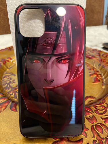 Customer photo review of Itachi Hand Draw Tempered Glass Phone Case
