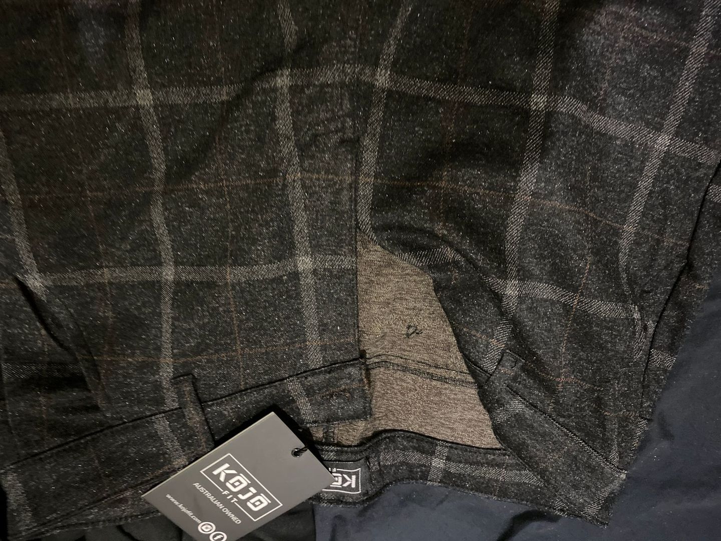 Customer photo review of Ultra Stretch Chino Pants - Skinny Fit - Black Checkered
