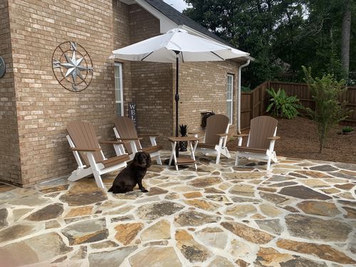 Customer photo review of Set of 4 - DuraWeather Poly® Classic King Size Folding Adirondack Chairs