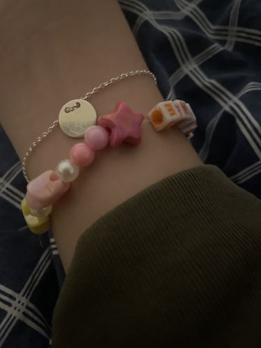 Customer photo review of Silber Lineart Love Armkette