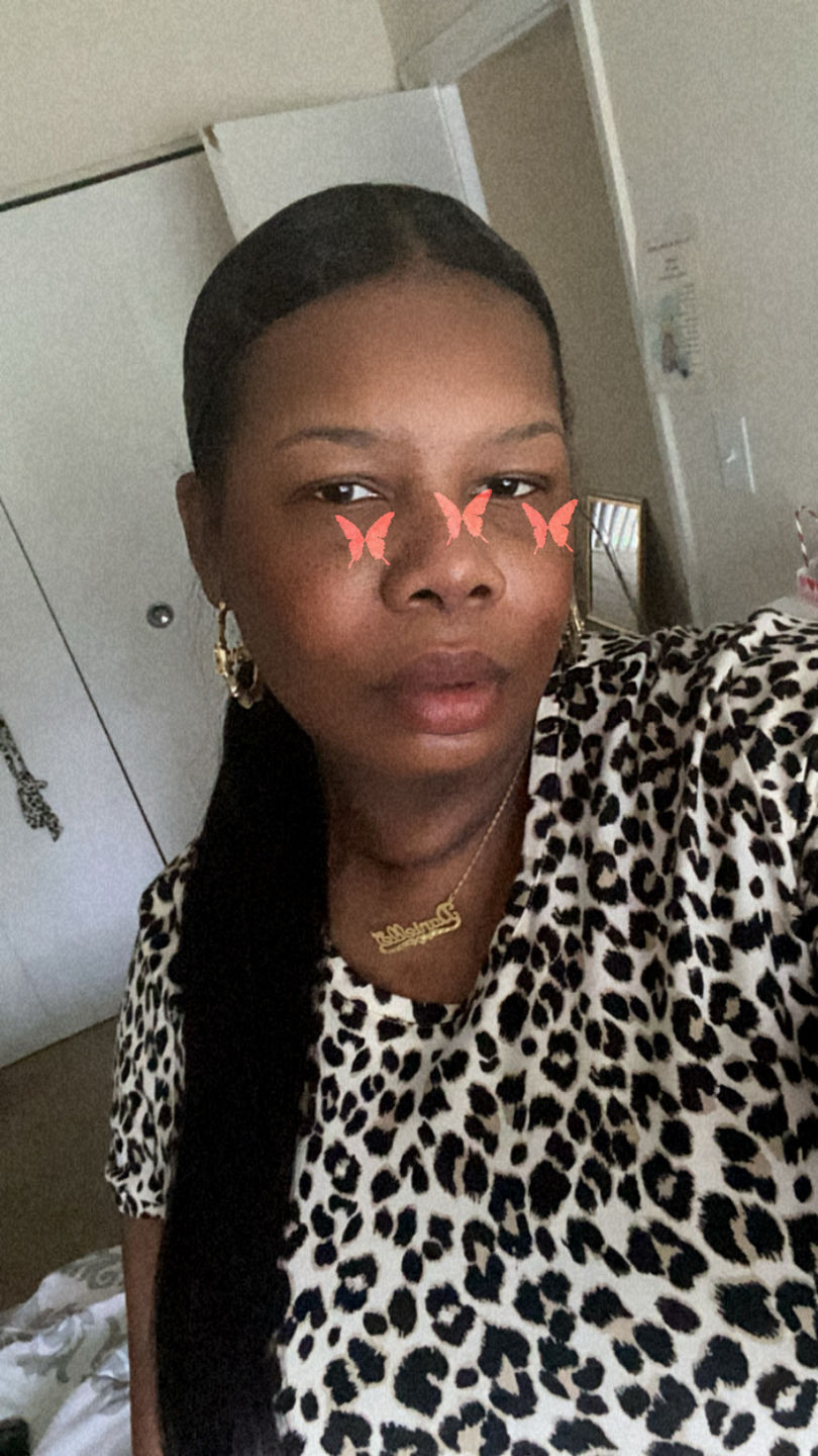 Customer photo review of 2" Bamboo Name Earrings