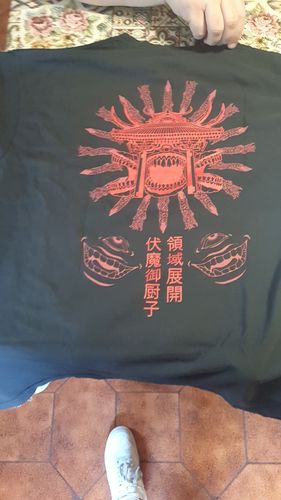 Customer photo review of Sukuna Domain Vintage Black Tee