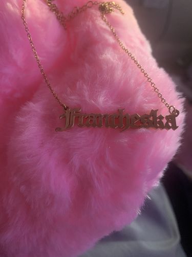 Customer photo review of Royal Name Necklace