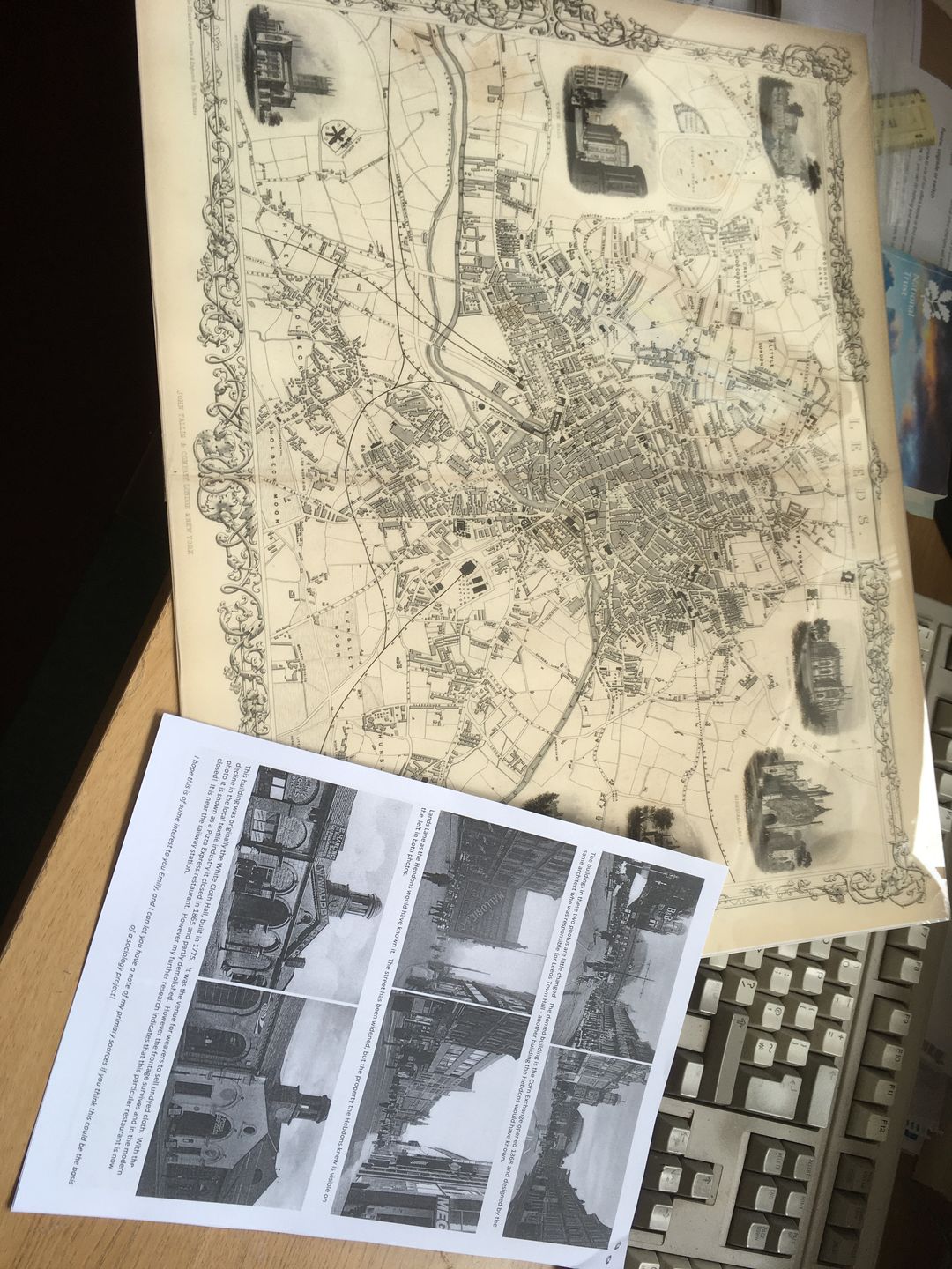 Customer photo review of Rare Old Map of Leeds in 1851 by John Rapkin