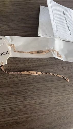 Customer photo review of Custom Baby Name Bracelet