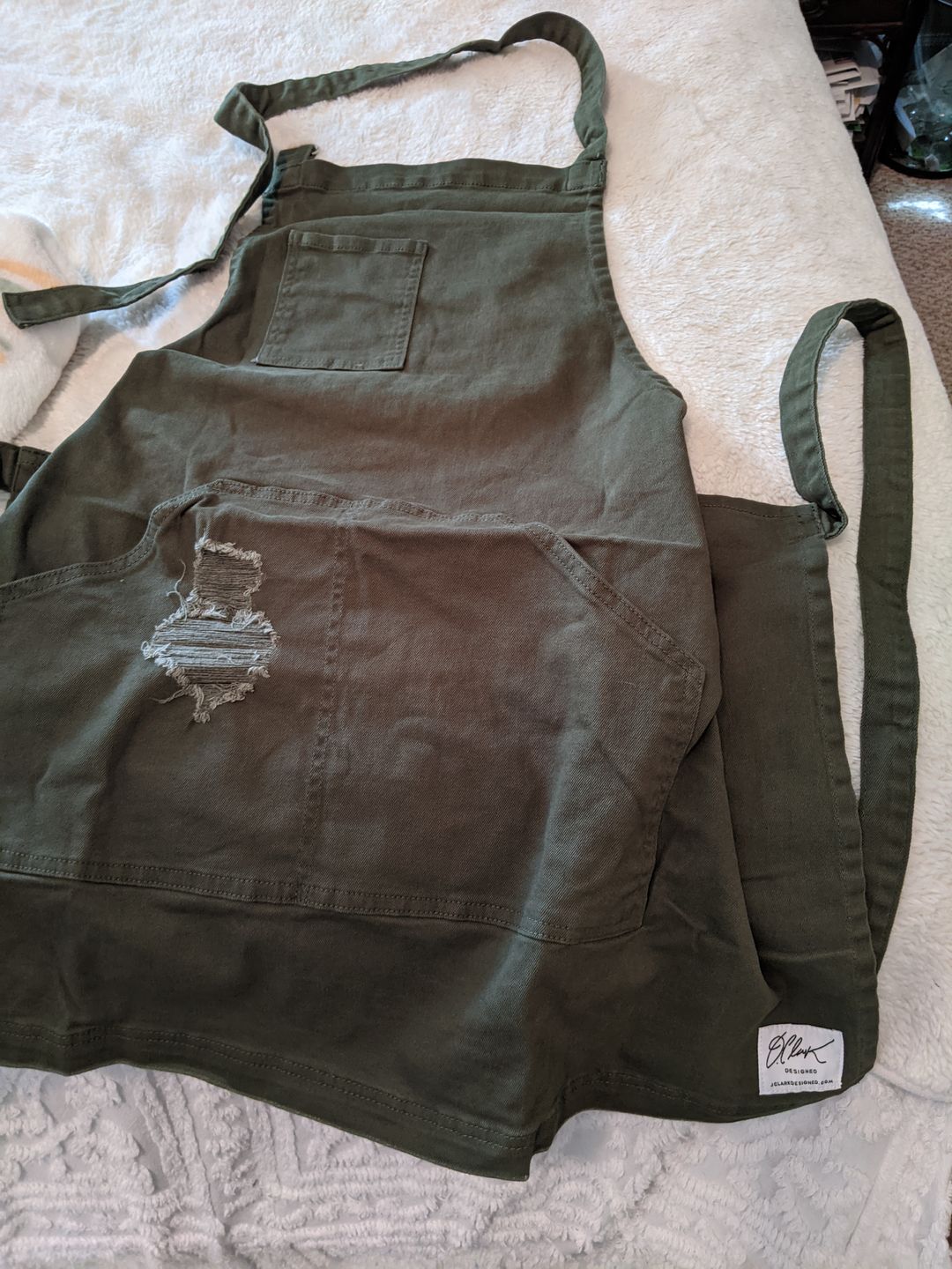 Customer photo review of Olive Green Apron