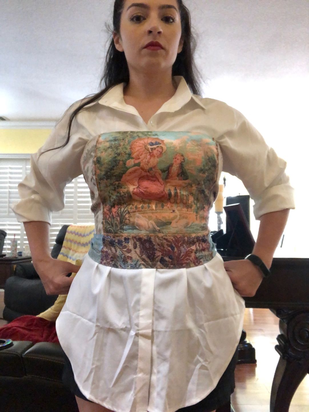 Customer photo review of Aesthetic Embroidered Tube Top