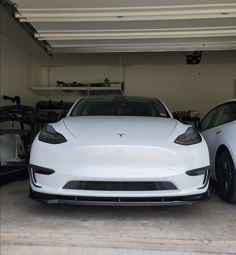 Customer photo review of Front Lip Spoiler ABS for Tesla Model Y 2020-2021