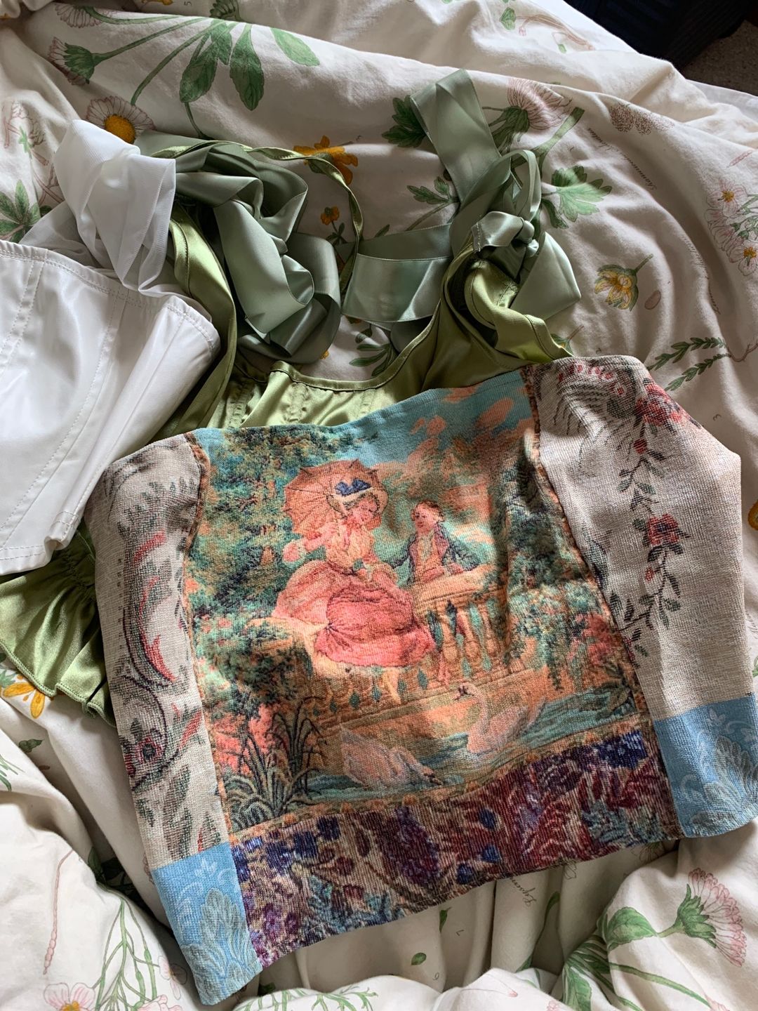 Customer photo review of Aesthetic Embroidered Tube Top