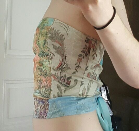 Customer photo review of Aesthetic Embroidered Tube Top