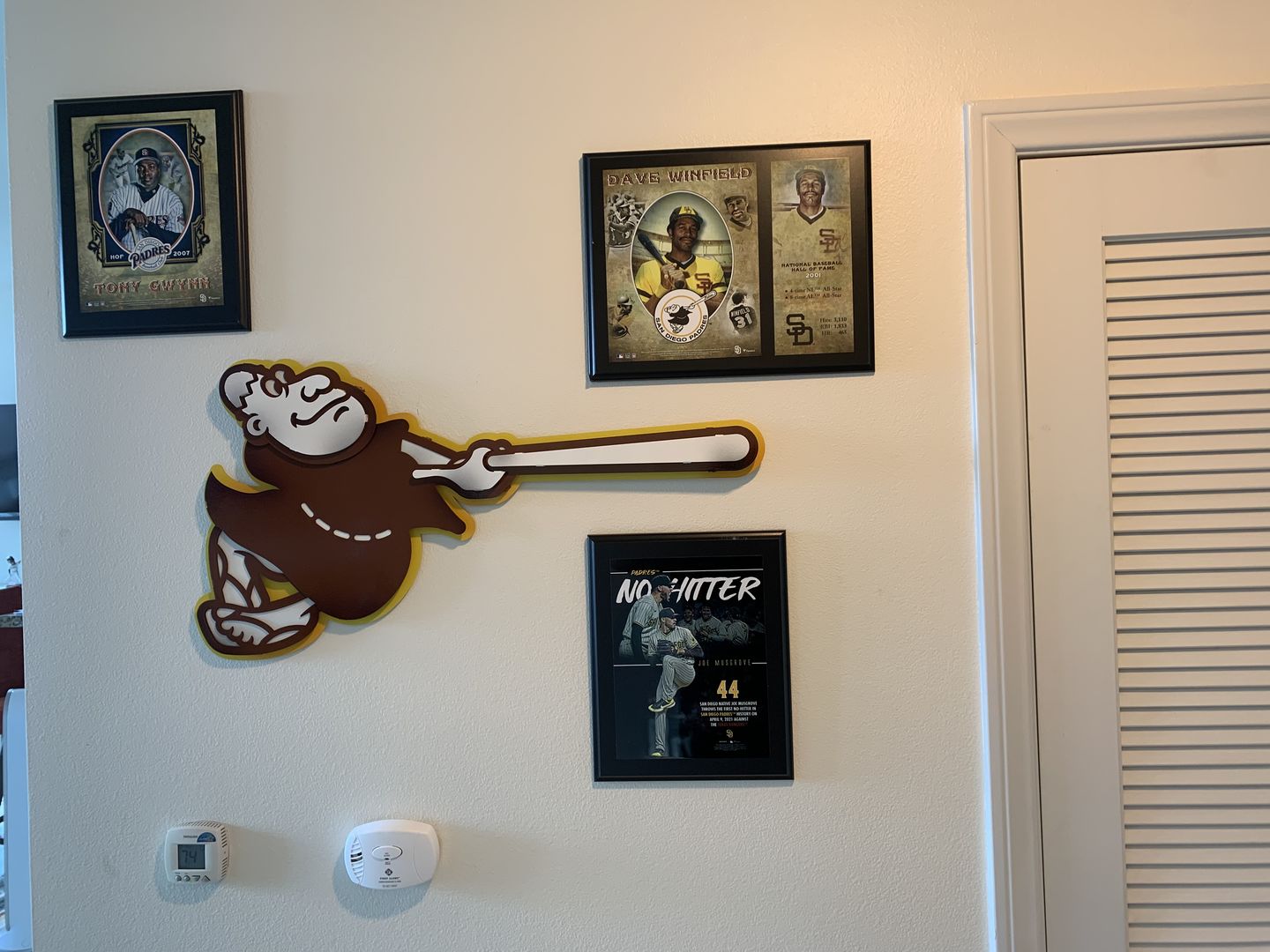 Customer photo review of San Diego Padres "Swinging Friar" 3D Vintage Metal Art