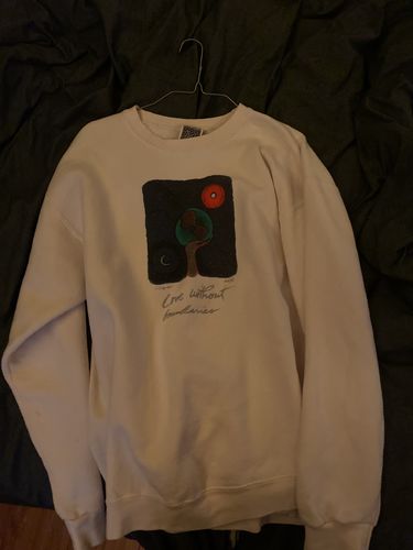 Customer photo review of Vintage Love Without Boundaries Sweatshirt Size Large