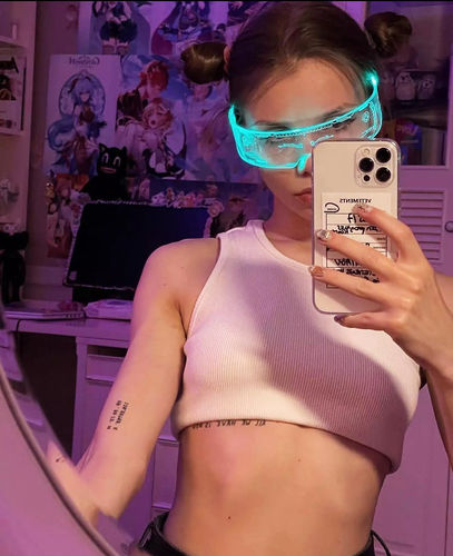 Customer photo review of Robo Babe LED Sunglasses