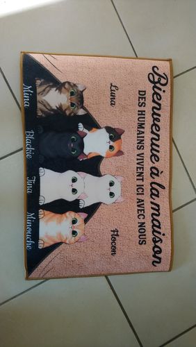 Customer photo review of Tapis Personnalisé "Bienvenue à la maison"